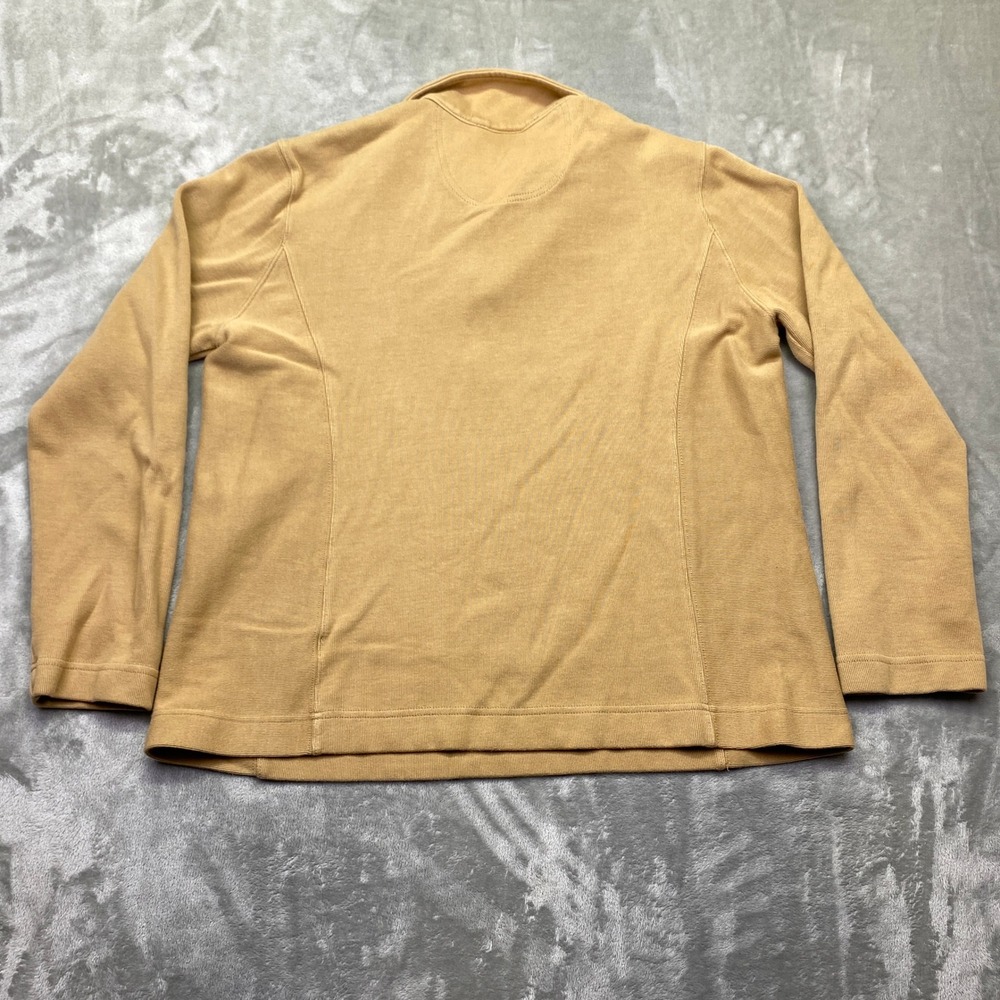 Disneyland Winnie the Pooh Embroidered Tan Fleece Quarter Zip Pullover Top Sz L - Picture 8 of 11